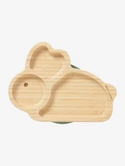 Assiette En Bambou Lapin Naturel - Vertbaudet