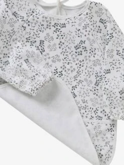 Bavoir Tablier Manches Longues Imprimé Végétal - Vertbaudet -Produits Pour Bébés Magasin bavoir tablier manches longues 2