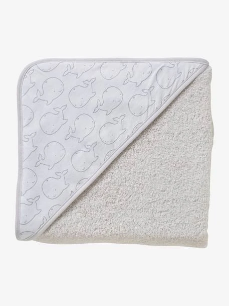 Cape De Bain Parent/bébé Gris Clair - Vertbaudet 4 Cape De Bain Parent/bébé Gris Clair - Vertbaudet – Image 2