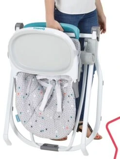 Chaise Haute Compacte BADABULLE Gris/chevrons - Badabulle -Produits Pour Bébés Magasin chaise haute compacte badabulle 2