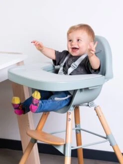 Chaise Haute Evolu 2 + Arceau CHILDHOME Naturel Blanc - Childhome -Produits Pour Bébés Magasin chaise haute evolu 2 arceau childhome 7