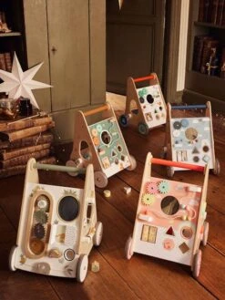 Chariot De Marche Avec Freins HANOÏ En Bois FSC® Multicolore - Vertbaudet -Produits Pour Bébés Magasin chariot de marche avec freins hanoi en bois fsc 3