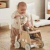 Chariot De Marche Poussette En Bois FSC® Rose - Vertbaudet -Produits Pour Bébés Magasin chariot de marche poussette en bois fsc