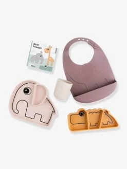 Coffret Repas 4 Pièces DONE BY DEER Goodie Box Stick&Stay En Silicone Bleu/gris/vert - Done By Deer -Produits Pour Bébés Magasin coffret repas 4 pieces done by deer goodie box stickstay en silicone 4