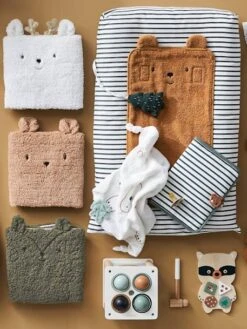 Doudou Carré + Hochet GREEN FOREST Multicolore - Vertbaudet -Produits Pour Bébés Magasin doudou carre hochet green forest 2