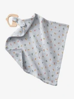 Doudou En Gaze De Coton + Hochet Bois EN VOITURE SIMON Multicolore - Vertbaudet
