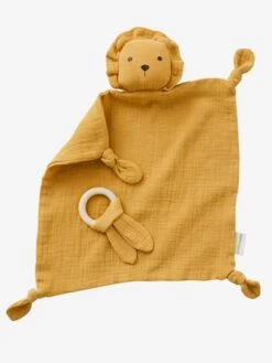 Doudou En Gaze De Coton + Hochet Rond Vert - Vertbaudet -Produits Pour Bébés Magasin doudou en gaze de coton hochet rond 4