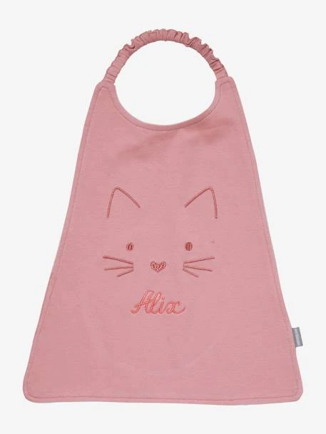 Grand Bavoir Brodé Animaux Rose Poudré/chat - Vertbaudet 4 Grand Bavoir Brodé Animaux Rose Poudré/chat - Vertbaudet – Image 2