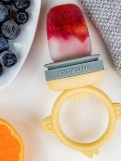 Grignoteur MINIKOIOI Baby Pulp En Silicone Tilleul/gris - Minikoioi -Produits Pour Bébés Magasin grignoteur minikoioi baby pulp en silicone 2