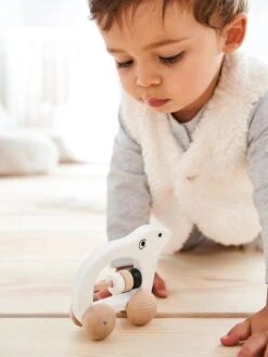Hochet Ourson En Bois FSC® Blanc - Vertbaudet -Produits Pour Bébés Magasin hochet ourson en bois fsc 2