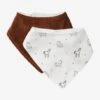 Lot De 2 Bavoirs Bandanas Petit Nomade Lot Caramel Ivoire Imprimé - Vertbaudet -Produits Pour Bébés Magasin lot de 2 bavoirs bandanas petit nomade
