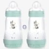 Lot De 2 Biberons 260 Ml MAM Easy Start Anti-colique Nature Guardian Nature Aqua - Mam -Produits Pour Bébés Magasin lot de 2 biberons 260 ml mam easy start anti colique nature guardian