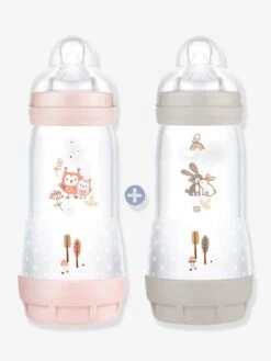 Lot De 2 Biberons 320 Ml MAM Easy Start Anti-colique Time For Love Aqua - Mam -Produits Pour Bébés Magasin lot de 2 biberons 320 ml mam easy start anti colique time for love 1