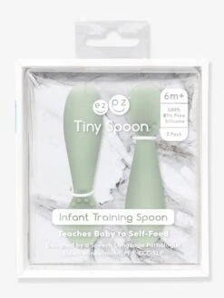 Lot De 2 Cuillères 1er âge EZPZ Tiny Spoon En Silicone Vert Amande - EZPZ -Produits Pour Bébés Magasin lot de 2 cuilleres 1er age ezpz tiny spoon en silicone 4