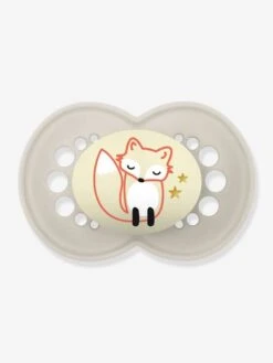 Lot De 2 Sucettes En Silicone MAM Nuit 6+ Beige + Bleu - Mam -Produits Pour Bébés Magasin lot de 2 sucettes en silicone mam nuit 6 1