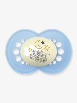 Lot De 2 Sucettes En Silicone MAM Nuit 6+ Beige + Bleu - Mam -Produits Pour Bébés Magasin lot de 2 sucettes en silicone mam nuit 6 2