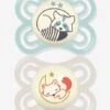 Lot De 2 Sucettes En Silicone MAM Perfect Nuit 2 à 6 Mois Vert + Beige - Mam -Produits Pour Bébés Magasin lot de 2 sucettes en silicone mam perfect nuit 2 a 6 mois