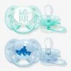 Lot De 2 Sucettes Ultra Douces 1er âge Philips AVENT Lapin Blanc - Philips Avent -Produits Pour Bébés Magasin lot de 2 sucettes ultra douces 1er age philips avent