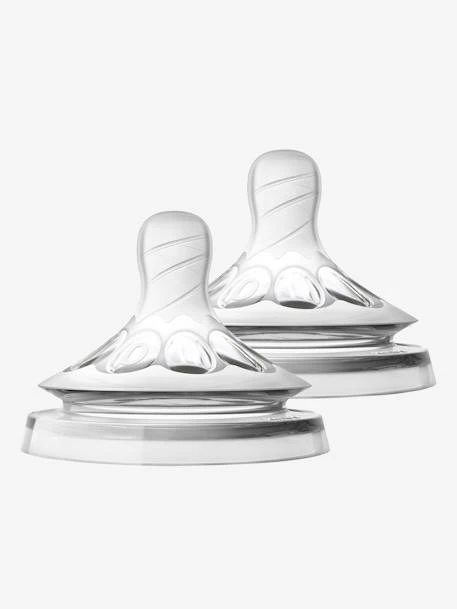 Lot De 2 Tétines Philips AVENT Natural, 5 Débits Transparent - Philips Avent 3 Lot De 2 Tétines Philips AVENT Natural, 5 Débits Transparent - Philips Avent