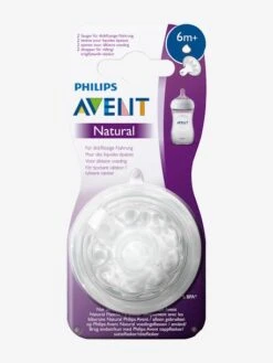 Lot De 2 Tétines Philips AVENT Natural à Débit Rapide, Dès 6 Mois Transparent - Philips Avent -Produits Pour Bébés Magasin lot de 2 tetines philips avent natural a debit rapide des 6 mois 2