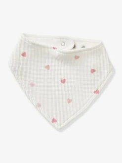 Lot De 3 Bavoirs Bandanas En Nid D'abeille Imprimé Coeurs - Vertbaudet -Produits Pour Bébés Magasin lot de 3 bavoirs bandanas en nid dabeille 1