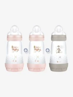 Lot De 3 Biberons 260 Ml MAM Easy Start Anti-colique Nature 2 Bleu Aqua + 1 Beige - Mam -Produits Pour Bébés Magasin lot de 3 biberons 260 ml mam easy start anti colique nature 1