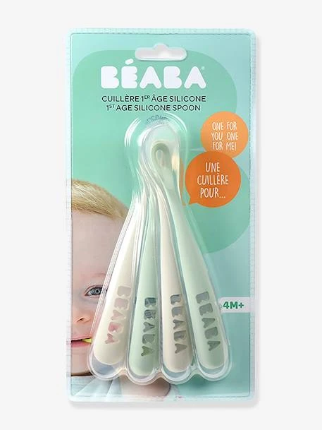 Lot De 4 Cuillères 1er âge BEABA Soft Sans BPA Bleu/gris/ocre - Beaba 6 Lot De 4 Cuillères 1er âge BEABA Soft Sans BPA Bleu/gris/ocre - Beaba – Image 4