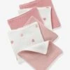 Lot De 6 Lingettes Lavables Rose/coeurs - Vertbaudet -Produits Pour Bébés Magasin lot de 6 lingettes lavables 5