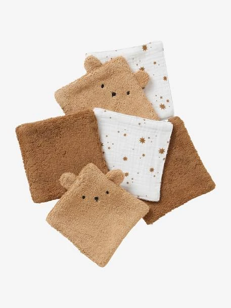 Lot De 6 Lingettes Lavables Ourson Caramel - Vertbaudet 3 Lot De 6 Lingettes Lavables Ourson Caramel - Vertbaudet