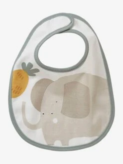 Lot De 7 Bavoirs Naissance En Coton Bio* Vertbaudet Blanc Jungle - Vertbaudet -Produits Pour Bébés Magasin lot de 7 bavoirs naissance en coton bio vertbaudet 4