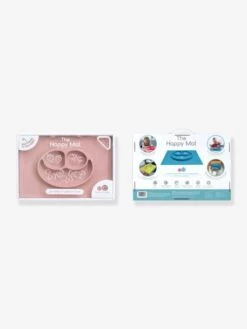 Set De Table Tout-en-un Avec Assiette EZPZ Happy Mat En Silicone Rose - EZPZ -Produits Pour Bébés Magasin set de table tout en un avec assiette ezpz happy mat en silicone 2