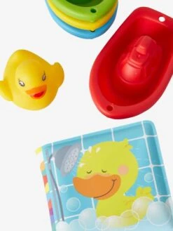 Set Livre, Canard Et Bateaux De Bain Multicolore - Vertbaudet -Produits Pour Bébés Magasin set livre canard et bateaux de bain 2
