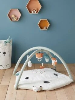 Tapis D'éveil Avec Arche Renard Vert Gris - Vertbaudet -Produits Pour Bébés Magasin tapis deveil avec arche renard 1