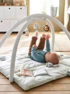 Tapis D'éveil En Gaze De Coton Avec Arche Vert / Multicolore - Vertbaudet -Produits Pour Bébés Magasin tapis deveil en gaze de coton avec arche 5