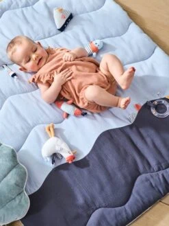 Tapis D'éveil Souple Sans Arche LEON SUR LE PONTON Bleu - Vertbaudet -Produits Pour Bébés Magasin tapis deveil souple sans arche leon sur le ponton 3