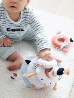 Tour à Empiler En Tissu LEON SUR LE PONTON Multicolore - Vertbaudet -Produits Pour Bébés Magasin tour a empiler en tissu leon sur le ponton 4